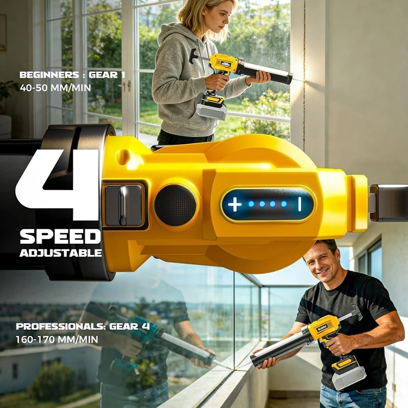 21v 2.0A Four Speed Battery Powered Caulking Gun suppliers