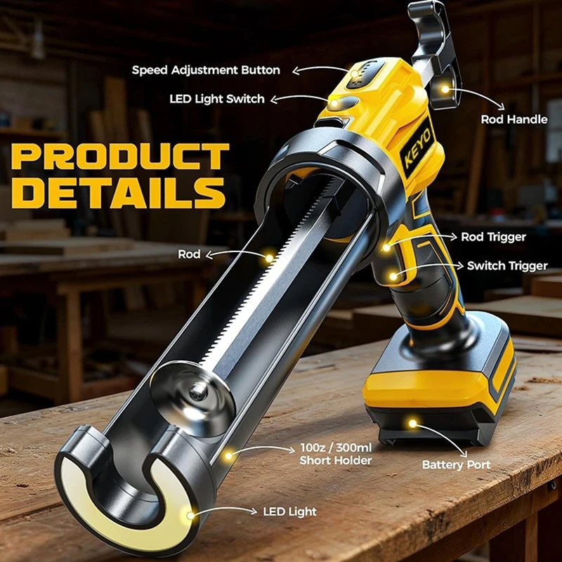 21v 2.0A Four Speed Battery Powered Caulking Gun factory