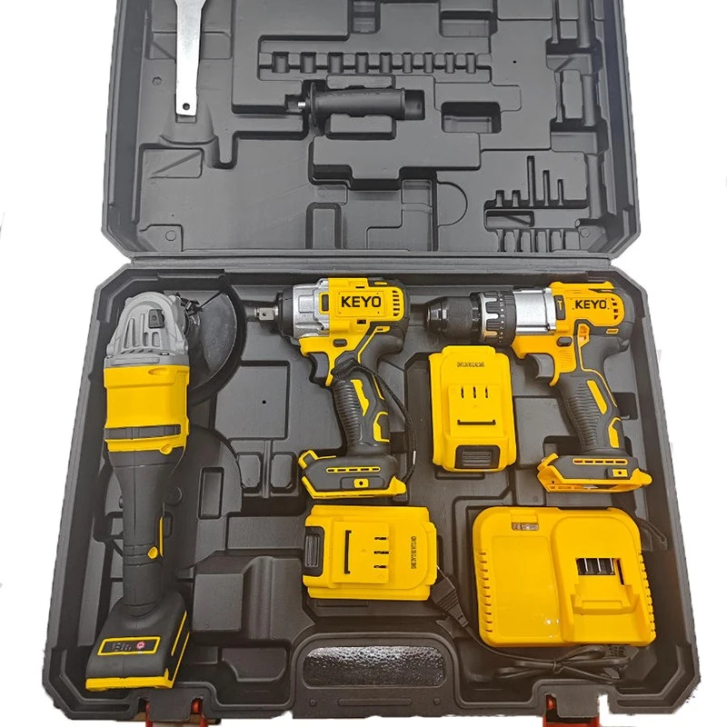 3 Pcs Grinder Drill And Impact Driver Combo Kit factory