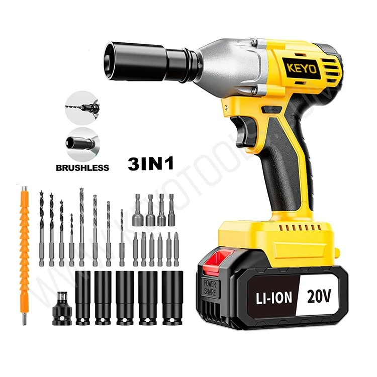 High Torque Brushless Cordless Impact Wrench factory